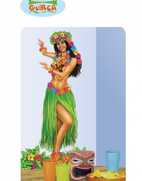 Poster Chica Hawaiana Decor 75x150 Cm