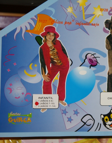 Disfraz Chica Pop Rojo Infantil