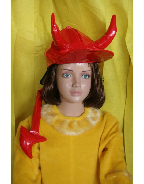 Gorra Demonio Con Cuernos Y Rabo