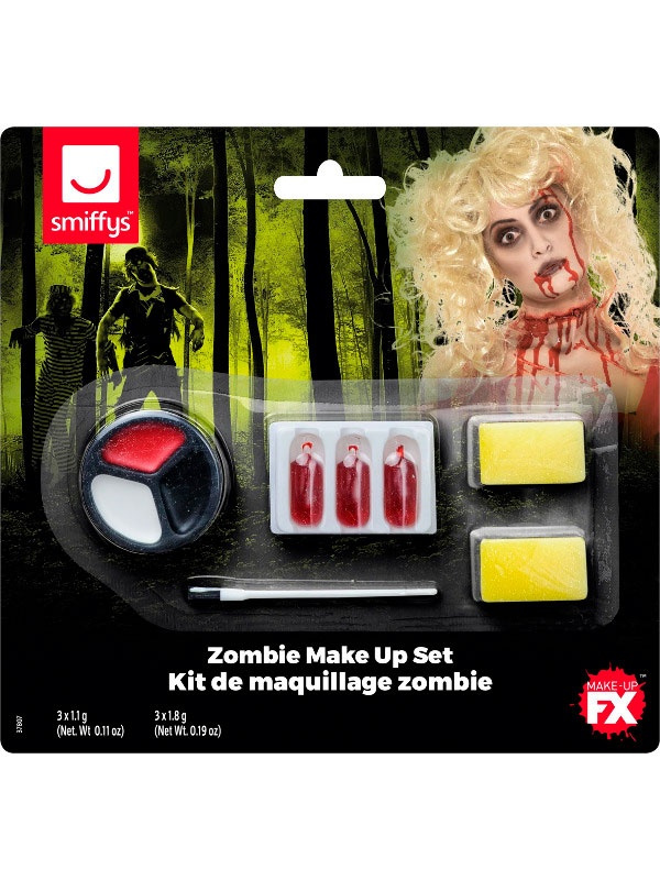 Set Zombie Maquillaje Y Sangre