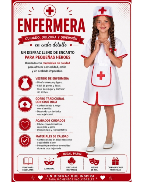 Disfraz Enfermera para niña