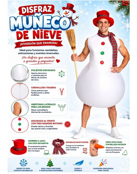 Boneco de neve adulto do traje