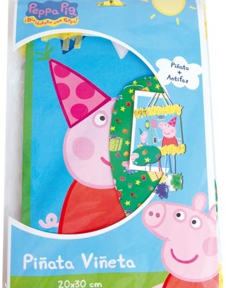 Piñata Viñeta Peppa Pig Con Antifaz