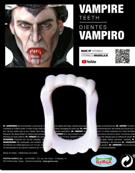 Dientes Vampiro plástico