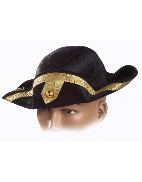 Sombrero Negro Y Dorado