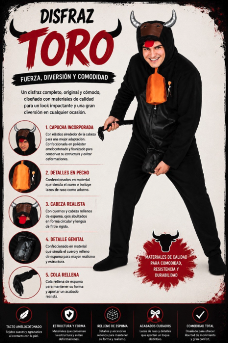 Disfraz Toro adulto lujo
