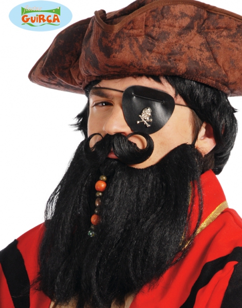 CONJUNTO BARBA Y BIGOTE NEGRO