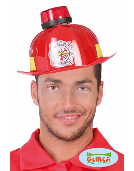 Casco Bombero Con Sirena Y Luz