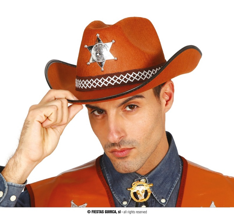 Sombrero Sheriff Marrón Fieltro