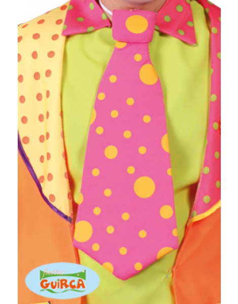 Corbata Payaso 45 Cms Naranja-rosa