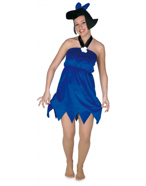 Mulher de traje azul cavewoman