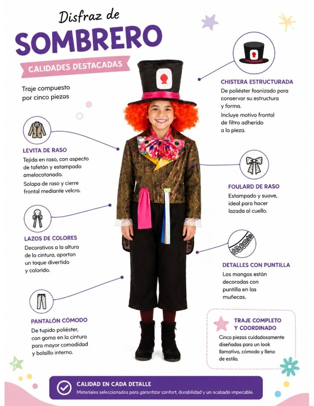 Fato de Chapeleiro Infantil