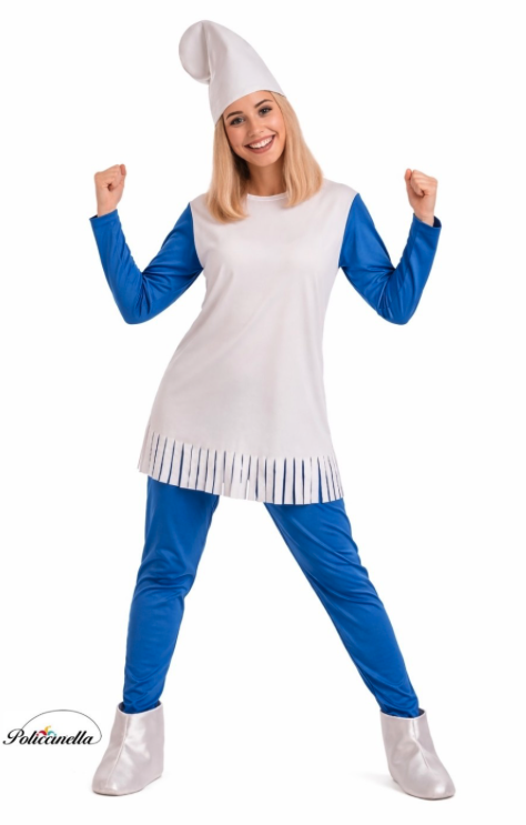 Mulher traje azul enanita