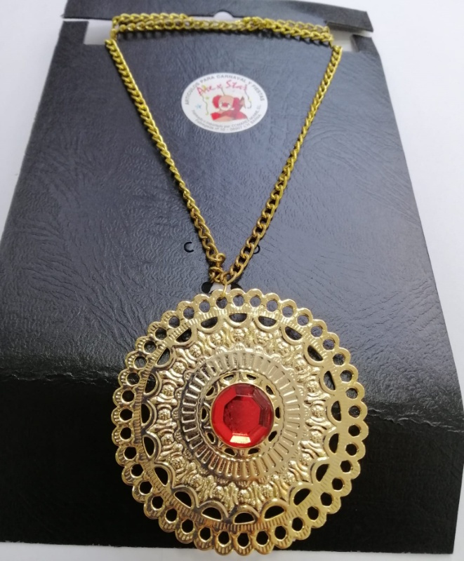 Colgante Calado Con Piedra Y Cadena Dora