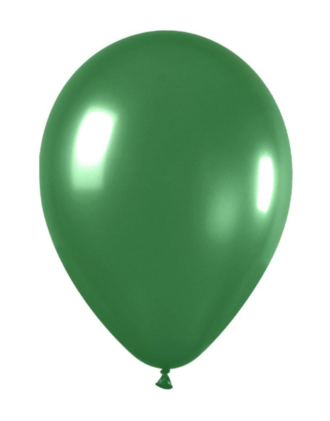 Globos Latex Metal Verde 12.5 cms.