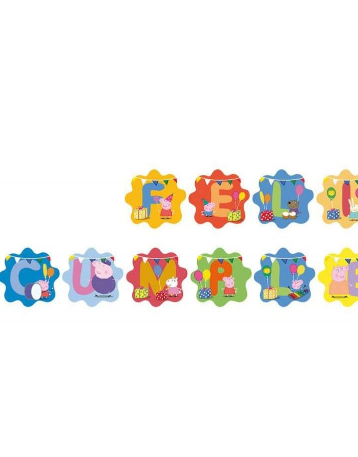 Guirnalda Feliz Cumpleaños Peppa Pig