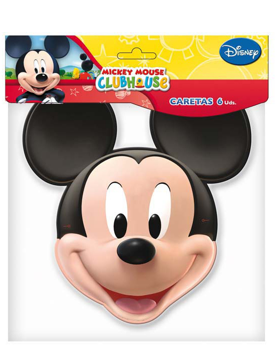 Caretas Mickey Cartón Blister 6 Unid.