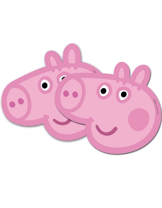 Caretas Peppa Pig Carton 6 Unid.
