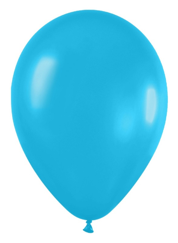 50 Globos Látex R12 azul caribe 30 cms.