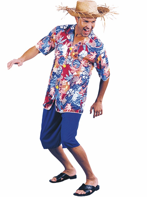 Disfraz Hawaiano con Sombrero adulto