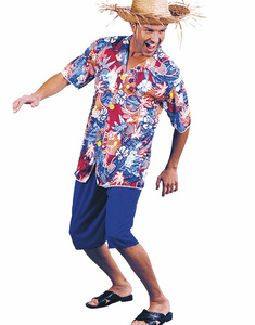Disfraz Hawaiano Con Sombrero Adulto
