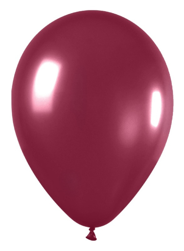 Bolsa 50 Globos Metal Vinotinto 30 cms