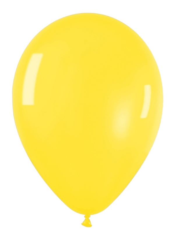 Bolsa 100 Globos Cristal Amarillo 12.5cm