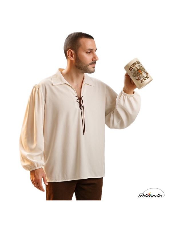 Camisa medieval branca adulta