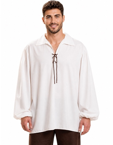 Camisa medieval branca adulta