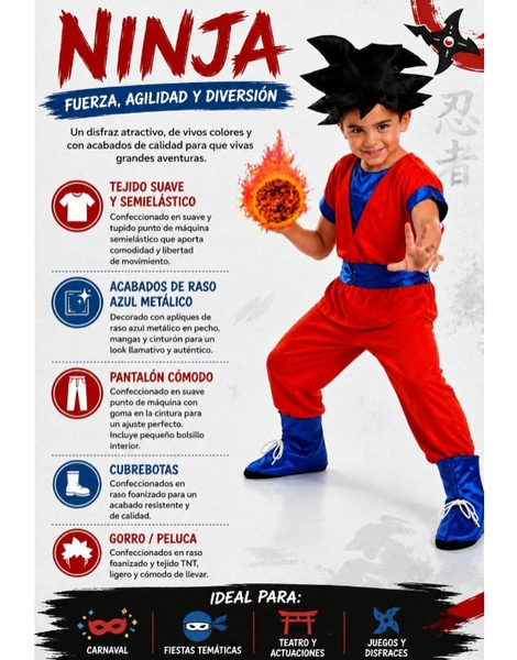 Fato de Ninja Vermelho Infantil