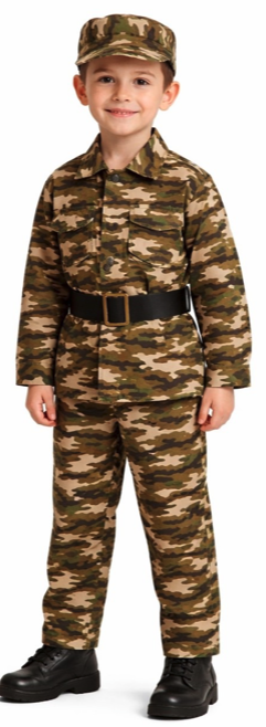 Fato de criança militar