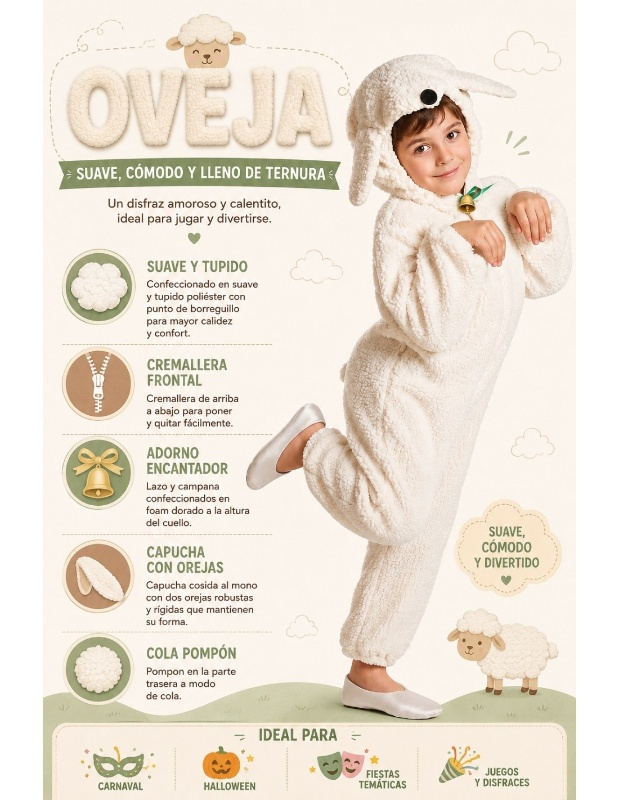 Fato de ovelha infantil