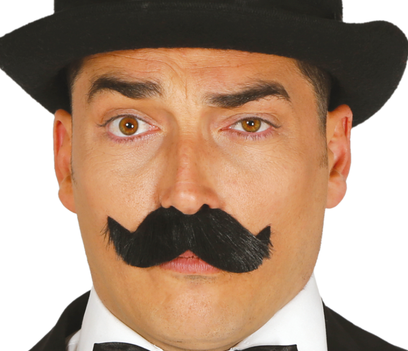 Bigote mostacho negro
