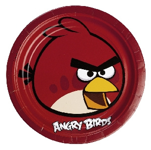 Platos 23cm Angry Birds 10x8  8 Unid.