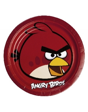 Platos 23cm Angry Birds 10x8  8 Unid.