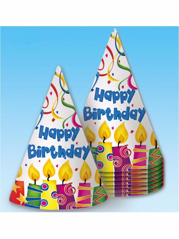 Bolsa 8 Gorros Happy Birthdays
