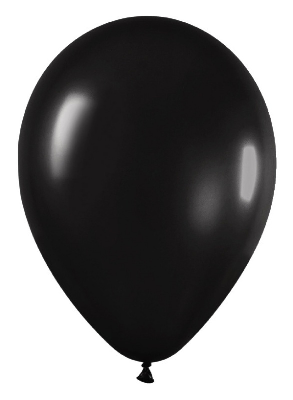 Globos Latex Metal Negro 12.5 cms.