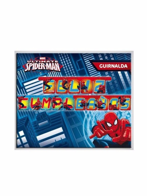 Guirnalda Feliz Cumpleaños Spiderman