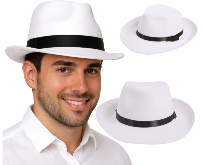 Anúncio Branco da fita do preto do chapéu do gÂ¤ster