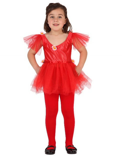 Disfraz Bailarina Tutu Infantil Rojo