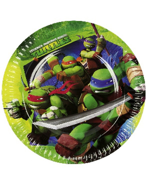 Platos 23 Cm Tortugas Ninja 8 Und.
