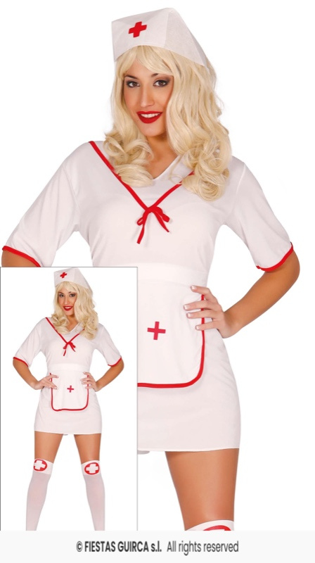 Fato de mulher adulta enfermeira