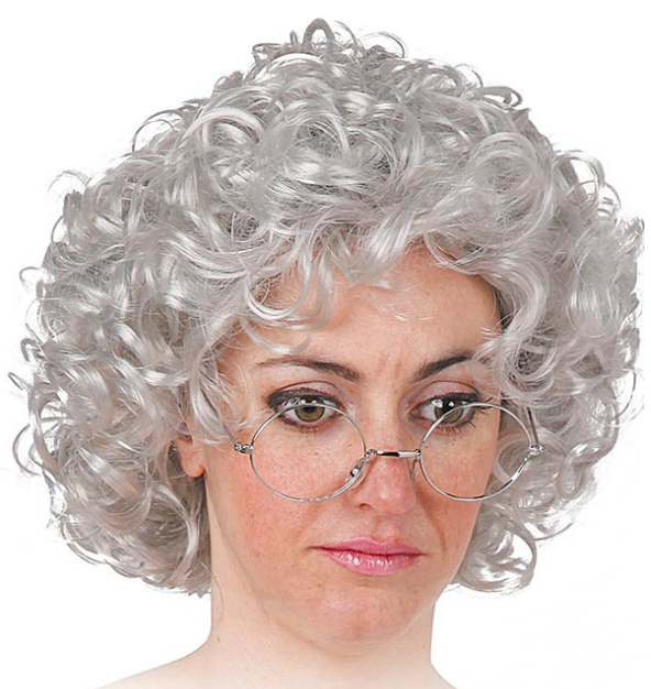 Peluca abuelita canosa