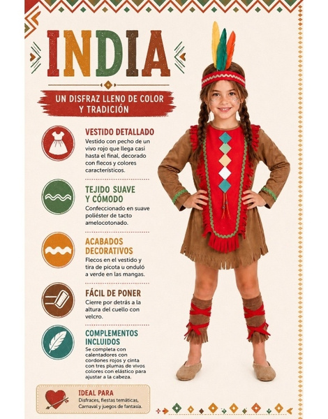 Disfraz India para niña