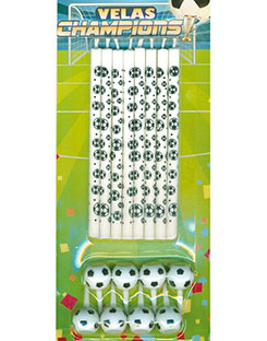Blister 8 Velas Balon De FÚtbol