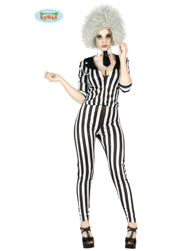 Disfraz Crazy Fantasma Rayas Mujer Adult