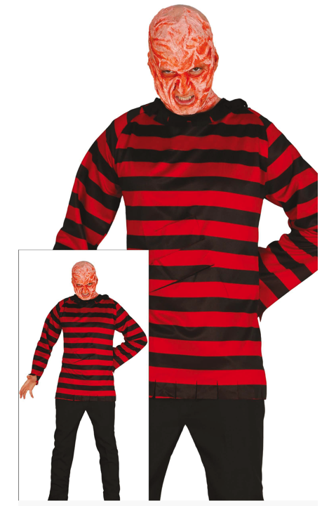 Camisa Mr. Rayas Rojas Y Negras Adulto