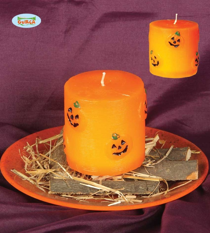 Vela Naranja Halloween 7.5x 7.5