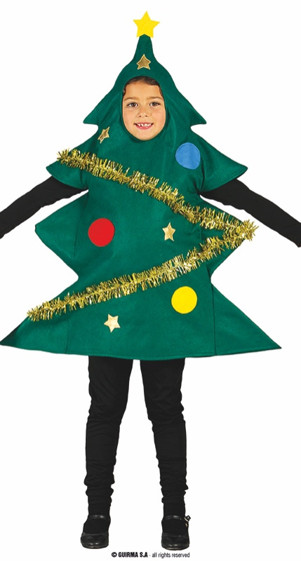Fato de árvore de natal para criança