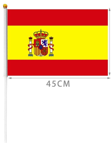 Tecido Espanha Bandeira Com Palo 30x40 Cm